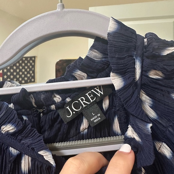 J. Crew Ruffle Polkadot Blouse - Picture 2 of 3